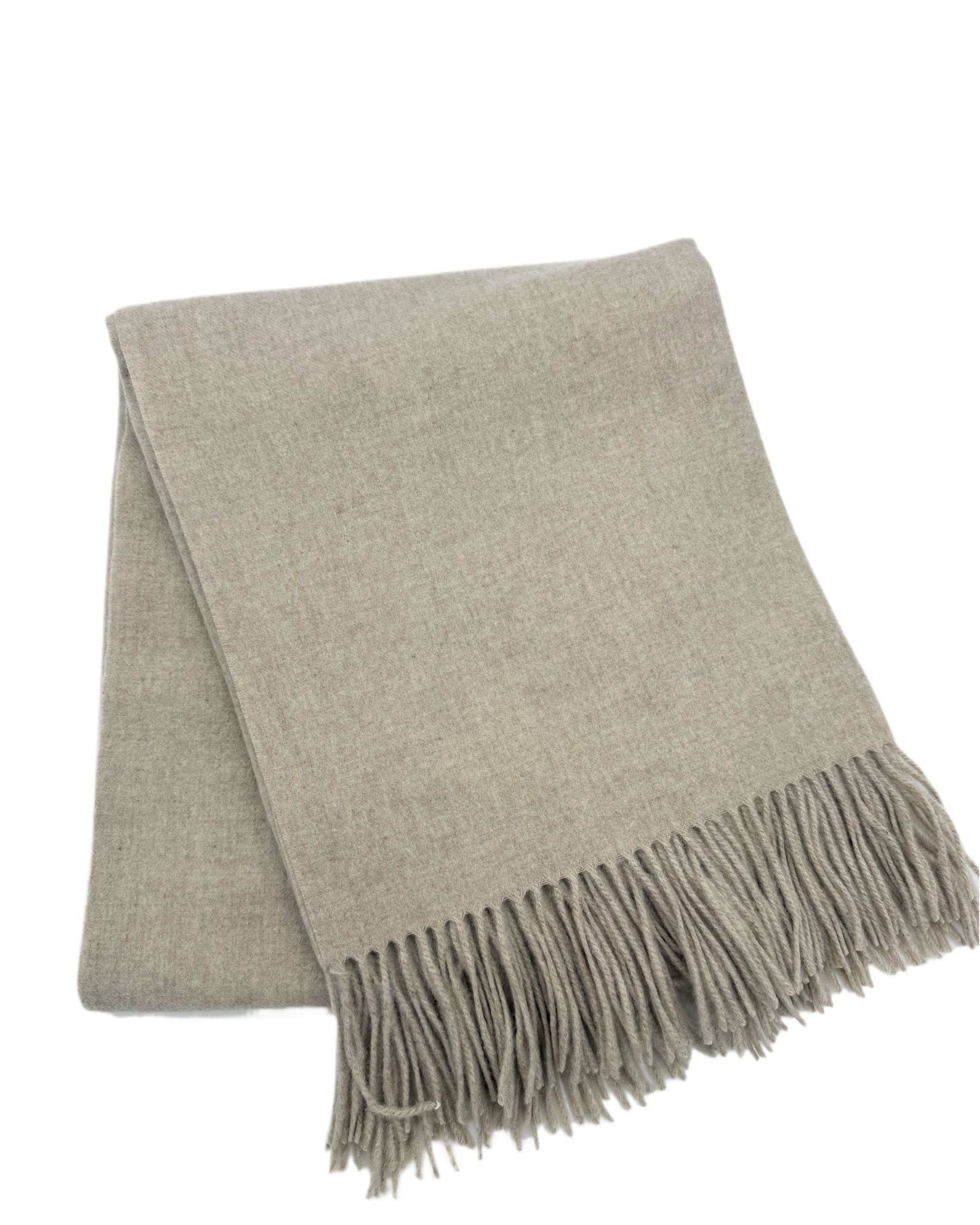 Merino Wool and Cashmere Classic Throw (Choice of Colors) by Alashan Cashmere