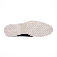 Venice Italian Sueded Goatskin Boat Shoes in Navy by Zelli Italia