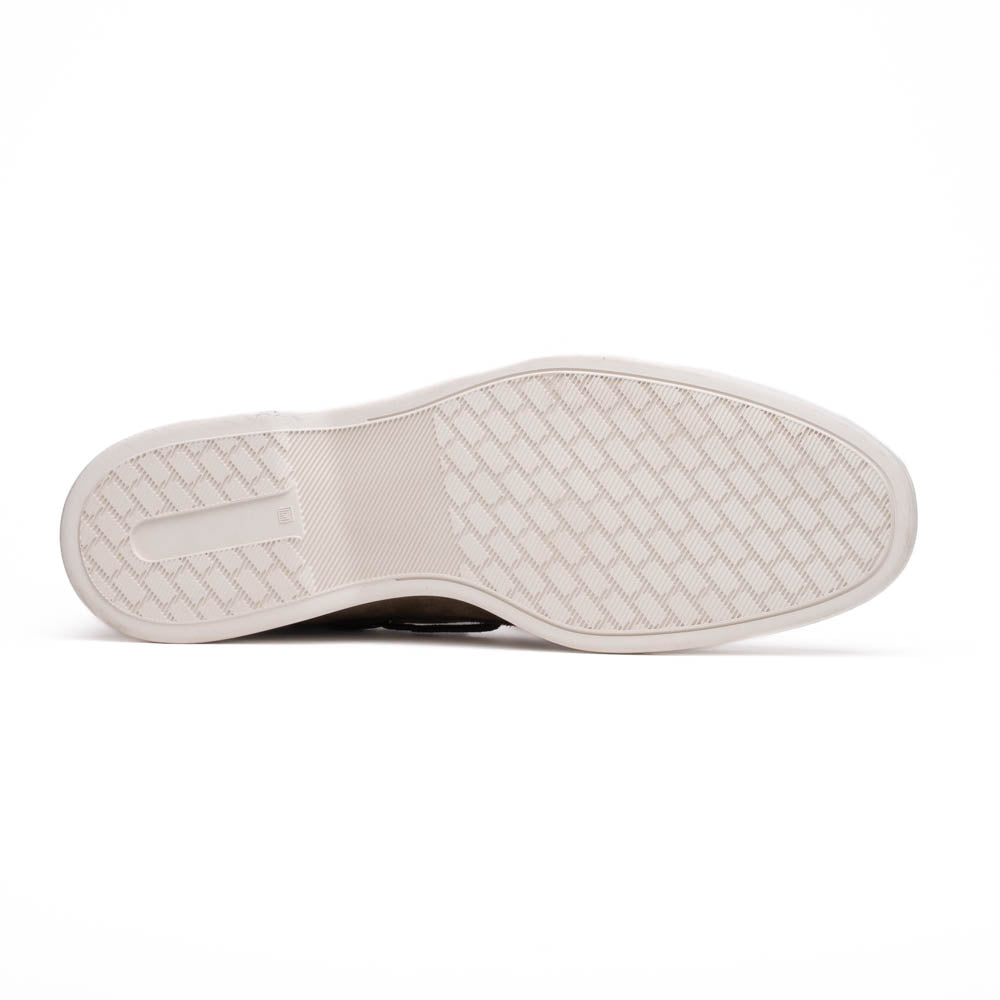 Venice Italian Sueded Goatskin Boat Shoes in Taupe by Zelli Italia
