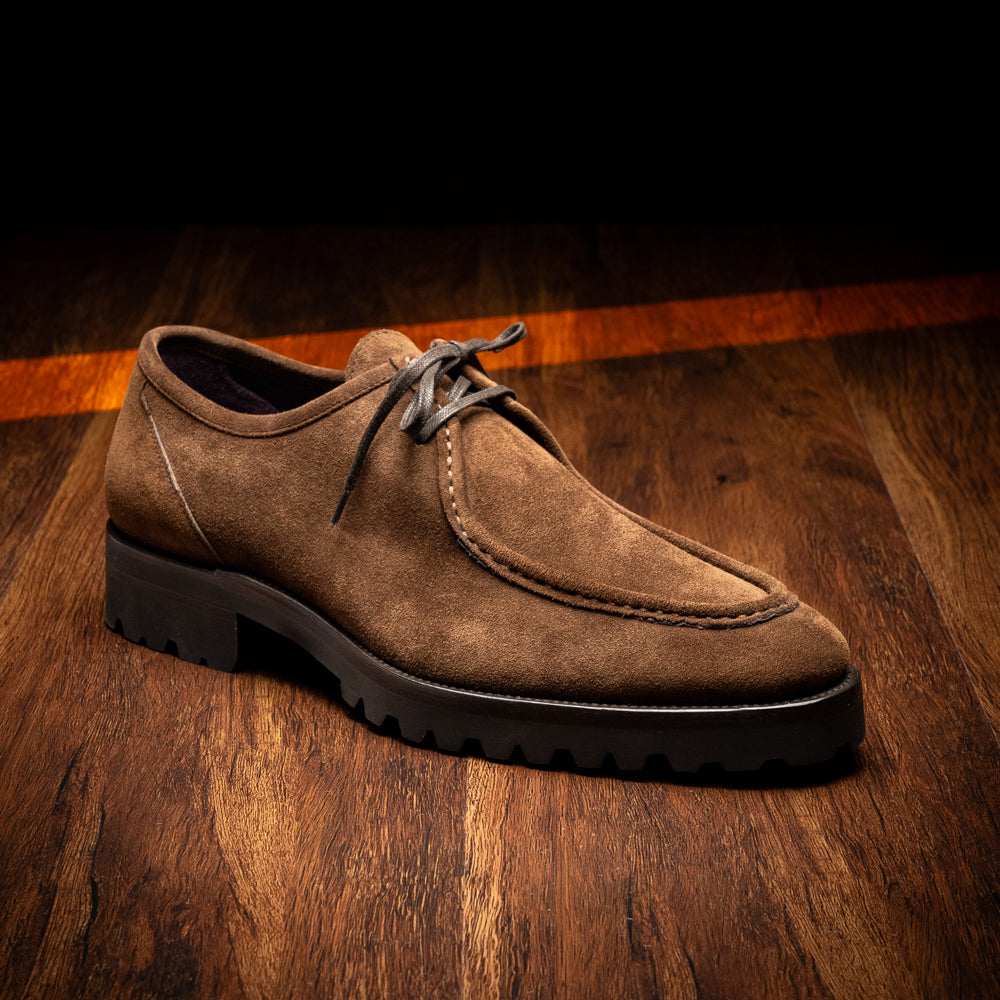 Wallaby Italian Suede Lace Up in Chocolate Brown by Zelli Italia