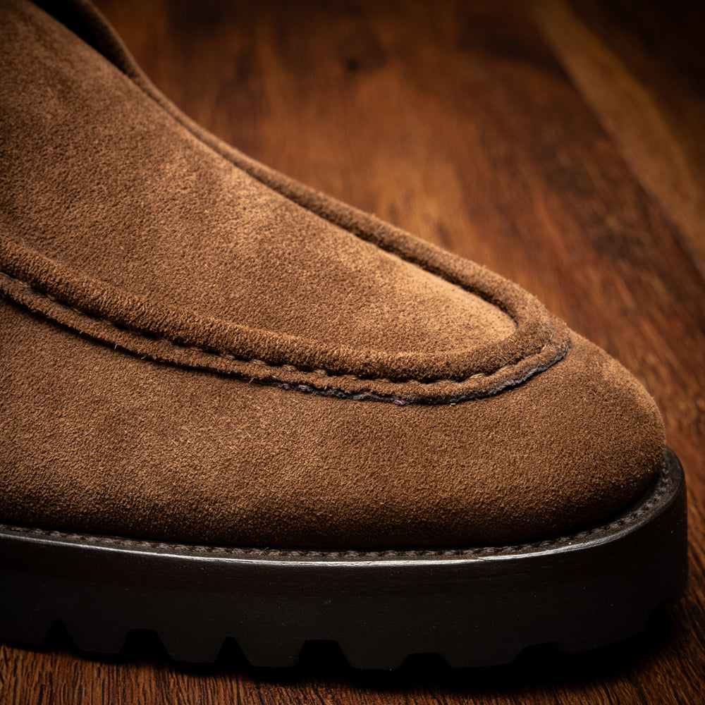 Wallaby Italian Suede Lace Up in Chocolate Brown by Zelli Italia