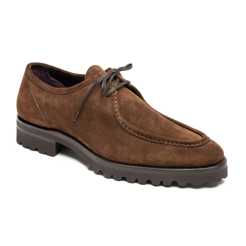 Wallaby Italian Suede Lace Up in Chocolate Brown by Zelli Italia