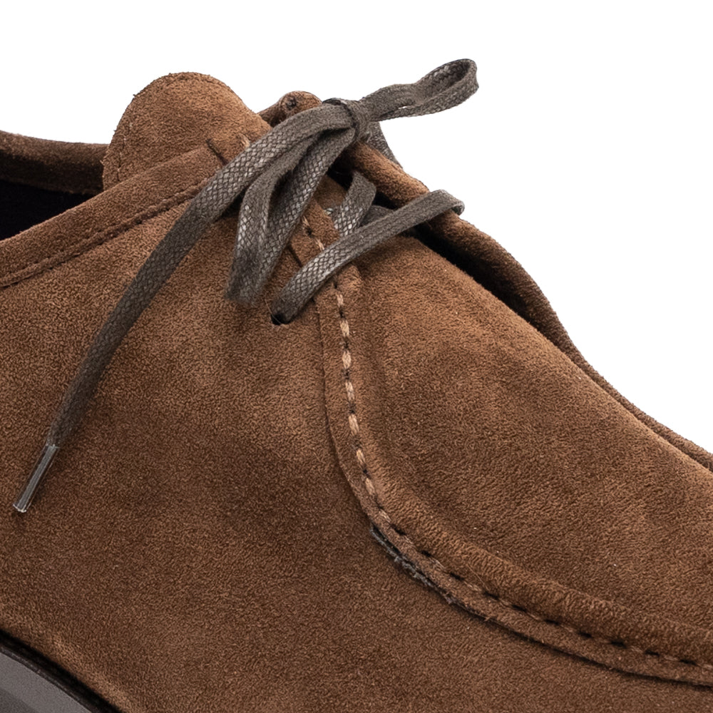 Wallaby Italian Suede Lace Up in Chocolate Brown by Zelli Italia