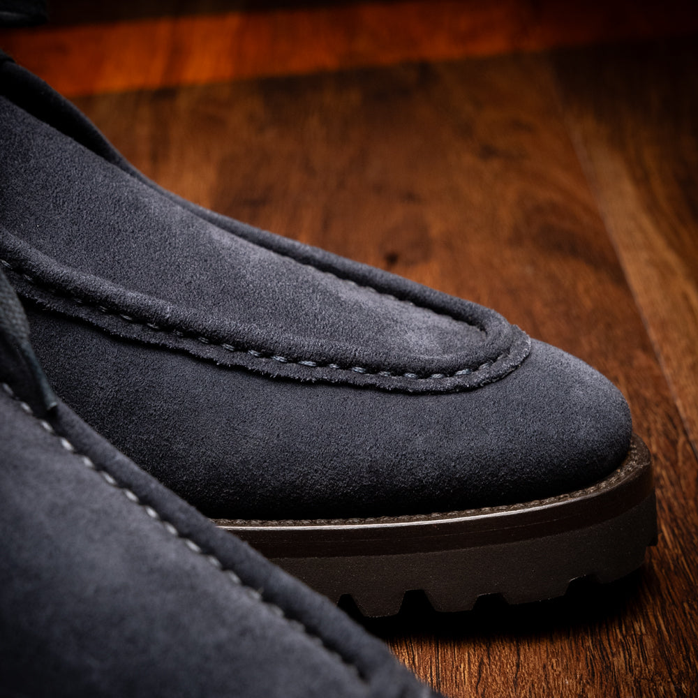 Wallaby Italian Suede Lace Up in Navy by Zelli Italia