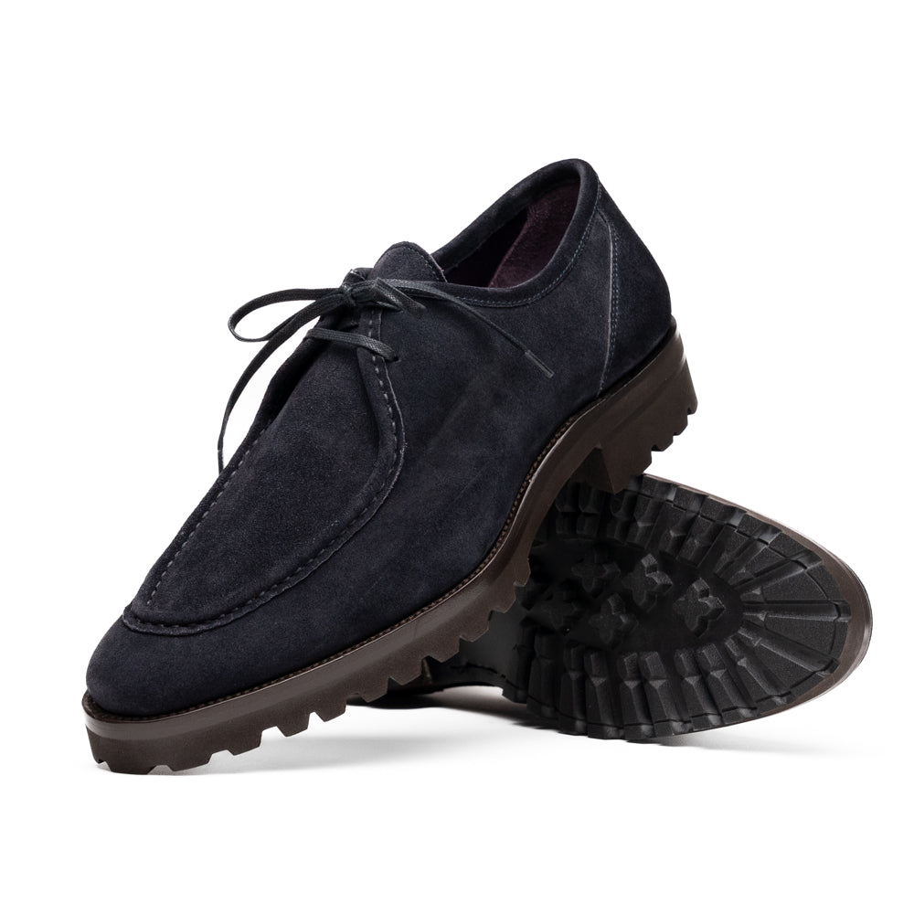 Wallaby Italian Suede Lace Up in Navy by Zelli Italia