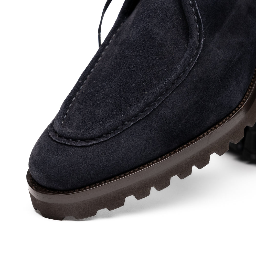 Wallaby Italian Suede Lace Up in Navy by Zelli Italia