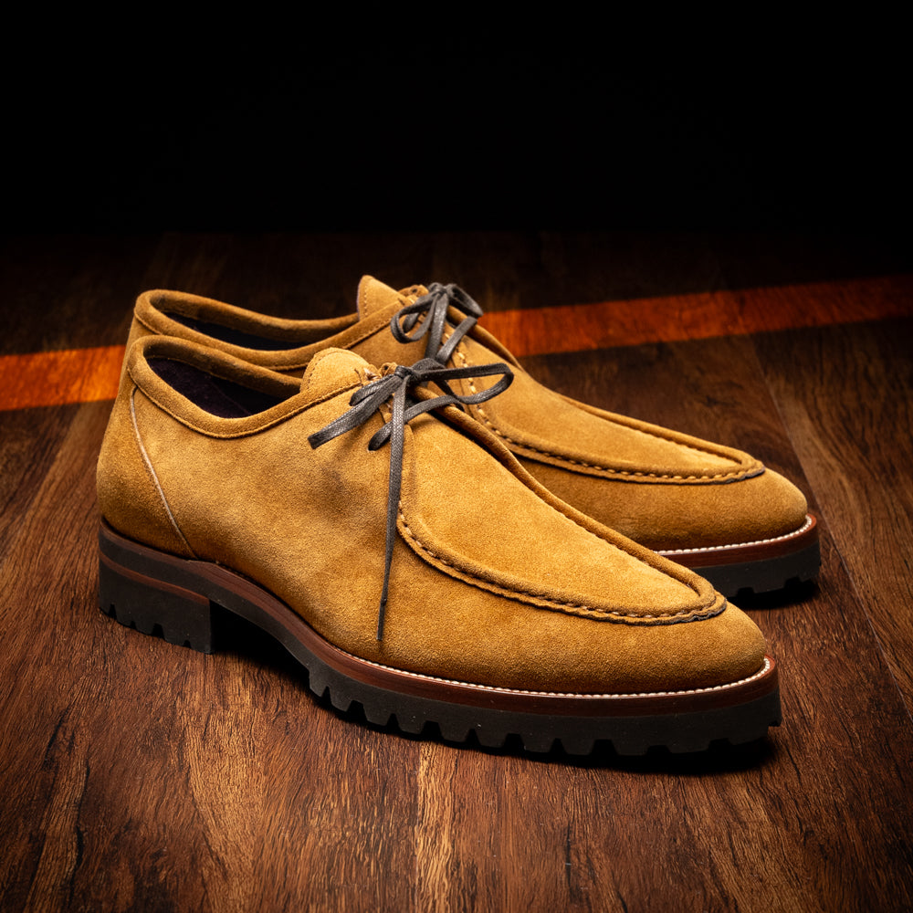 Wallaby Italian Suede Lace Up in Tobacco by Zelli Italia