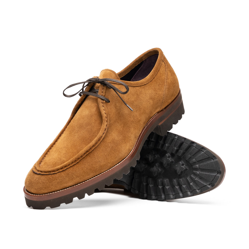 Wallaby Italian Suede Lace Up in Tobacco by Zelli Italia