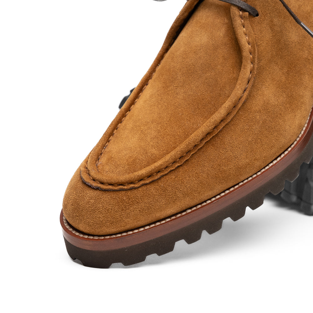 Wallaby Italian Suede Lace Up in Tobacco by Zelli Italia