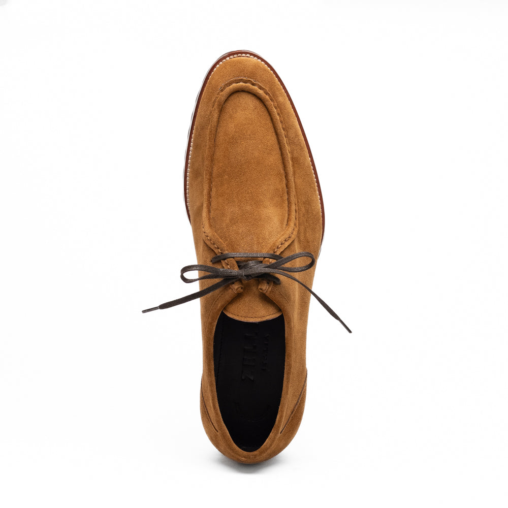 Wallaby Italian Suede Lace Up in Tobacco by Zelli Italia