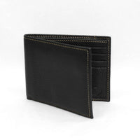 Tumbled Glove Leather Billfold Wallet in Black by Torino Leather