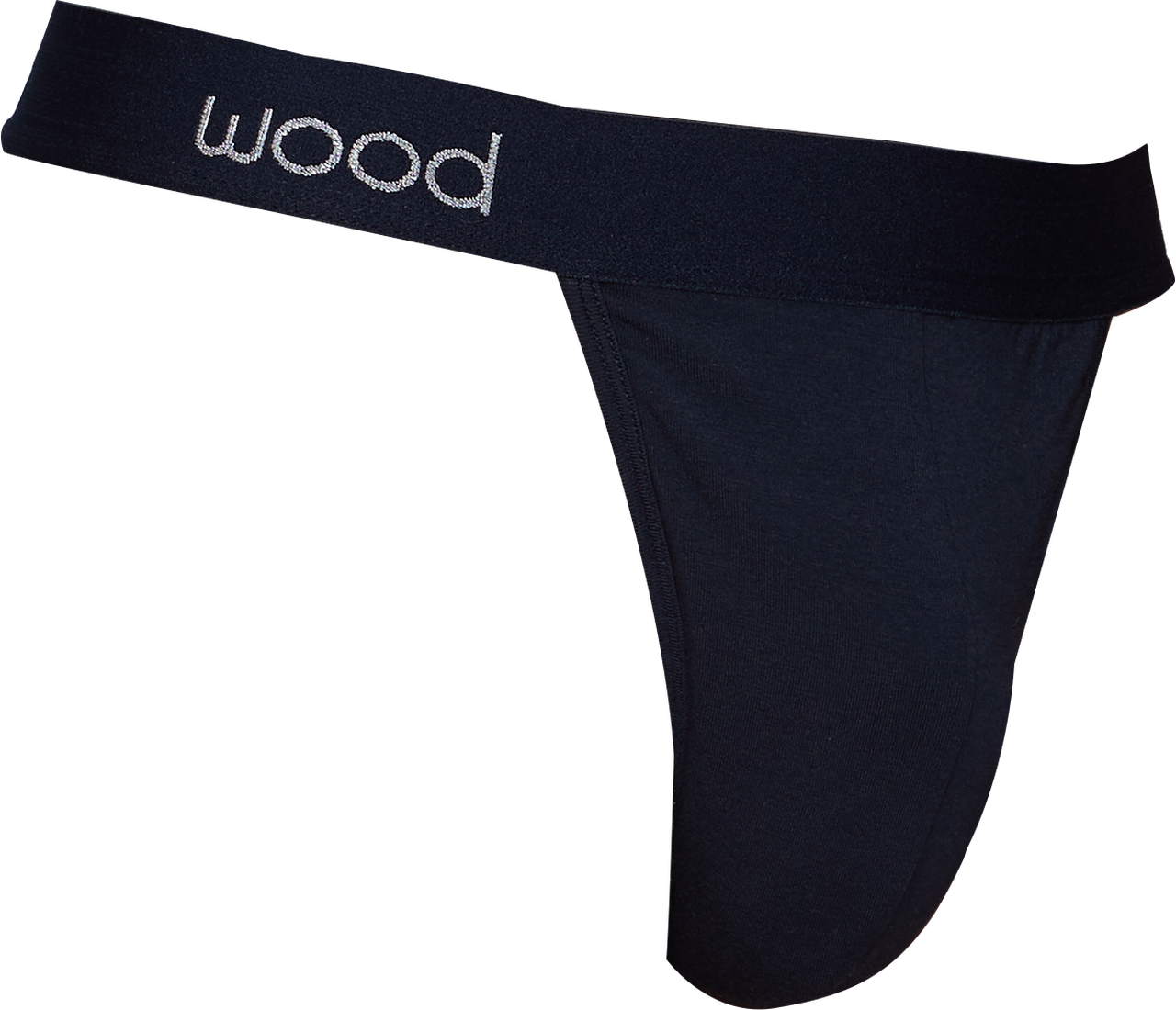 Thong in Black by Wood Underwear