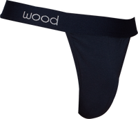 Thong in Black by Wood Underwear