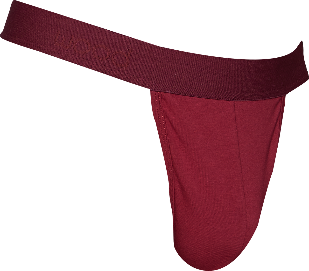 Thong in Burgundy by Wood Underwear