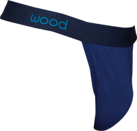 Thong in Deep Space Blue by Wood Underwear
