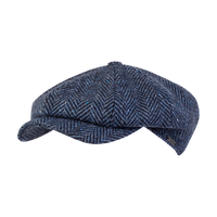 Newsboy Retro Cap in Herringbone 'Magee 1866' Wool (Choice of Colors) by Wigens