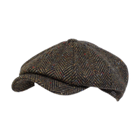 Newsboy Retro Cap in Herringbone 'Magee 1866' Wool (Choice of Colors) by Wigens