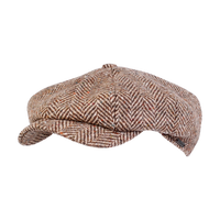 Newsboy Retro Cap in Herringbone 'Magee 1866' Wool (Choice of Colors) by Wigens