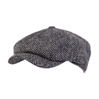 Newsboy Retro Cap in Herringbone 'Magee 1866' Wool (Choice of Colors) by Wigens
