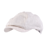 Newsboy Classic Cap in Ecru Classic Linen Herringbone (Size 58 and 59) by Wigens