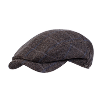 Ivy Contemporary Wool and Cashmere Cap in Herringbone Check (Choice of Colors) by Wigens