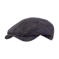 Ivy Contemporary Wool and Cashmere Cap in Herringbone Check (Choice of Colors) by Wigens