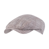 Ivy Contemporary Cap in Linen and Cotton Summer Glencheck (Choice of Colors) by Wigens