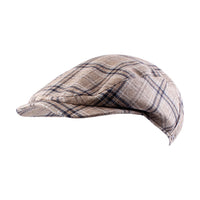 Ivy Contemporary Cap in Cotton Blend Check (Choice of Colors) by Wigens