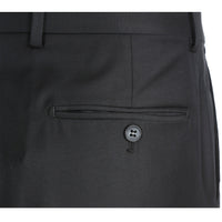 Super 150s Wool 2-Button Half-Canvas CLASSIC FIT Suit in Black (Short, Regular, and Long Available) by Rivelino