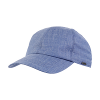 Baseball Classic Cap in Blue Wool, Silk, and Linen Blend by Wigens
