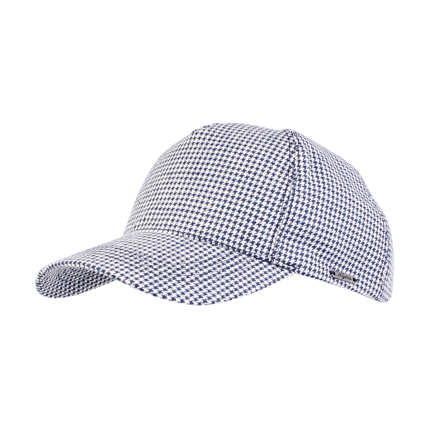 Baseball Contemporary Cap in Summer Pepita Linen Blend Houndstooth (Choice of Colors) by Wigens