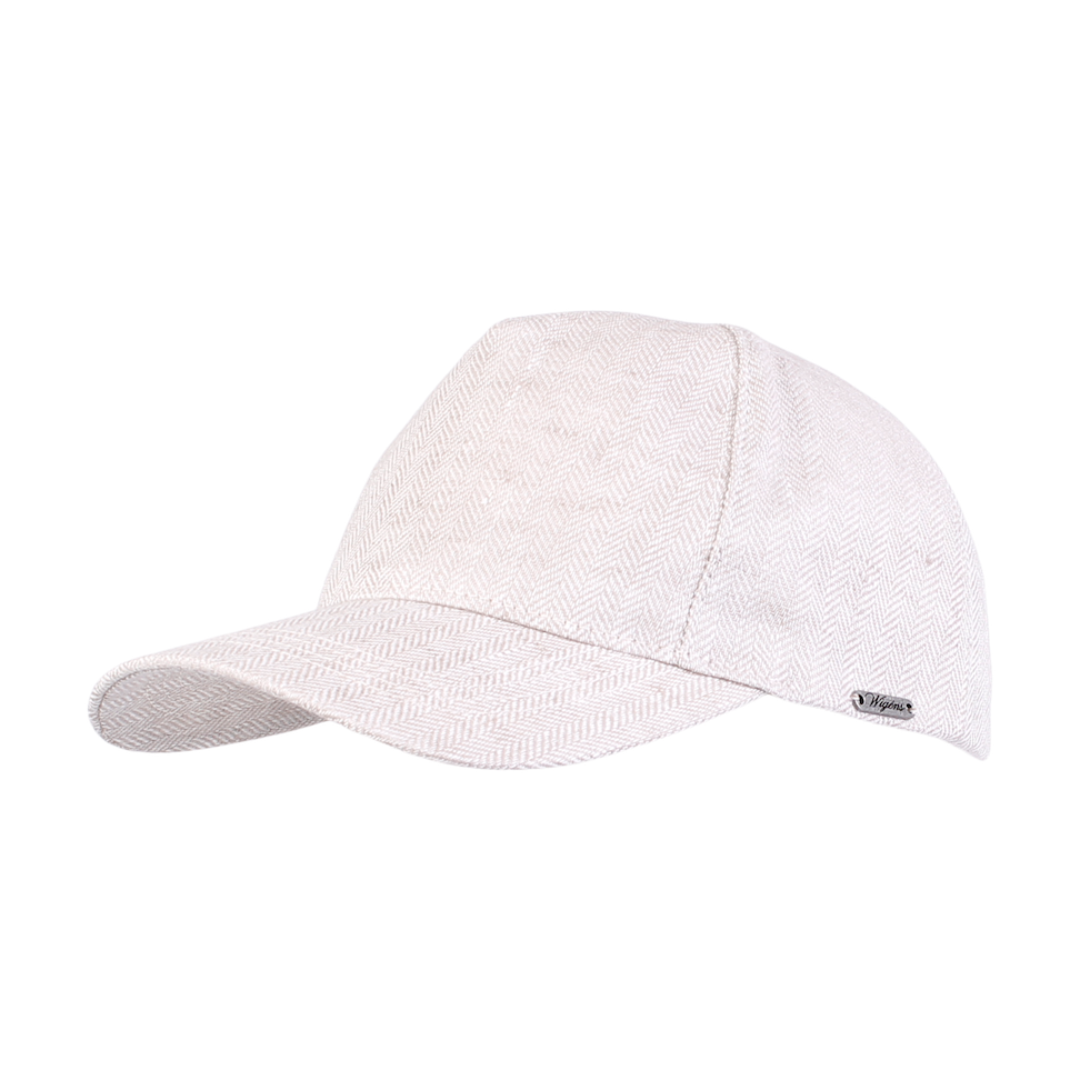 Baseball Contemporary Cap in Classic Linen Herringbone (Choice of Colors) by Wigens