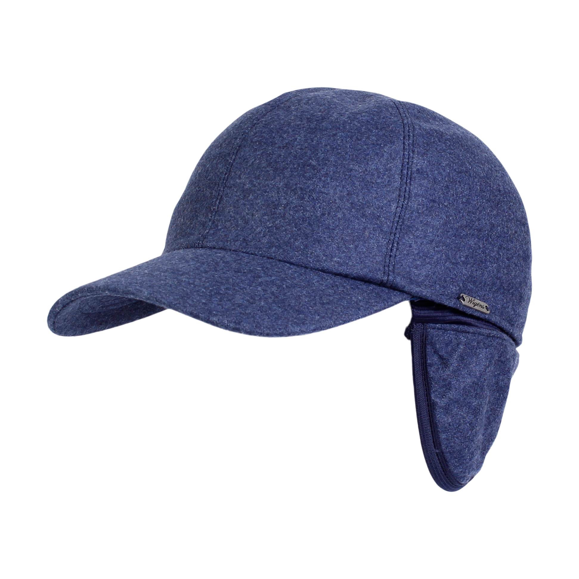 Loro Piana Storm System Wool Flannel Baseball Classic Cap with Earflaps (Choice of Colors) by Wigens