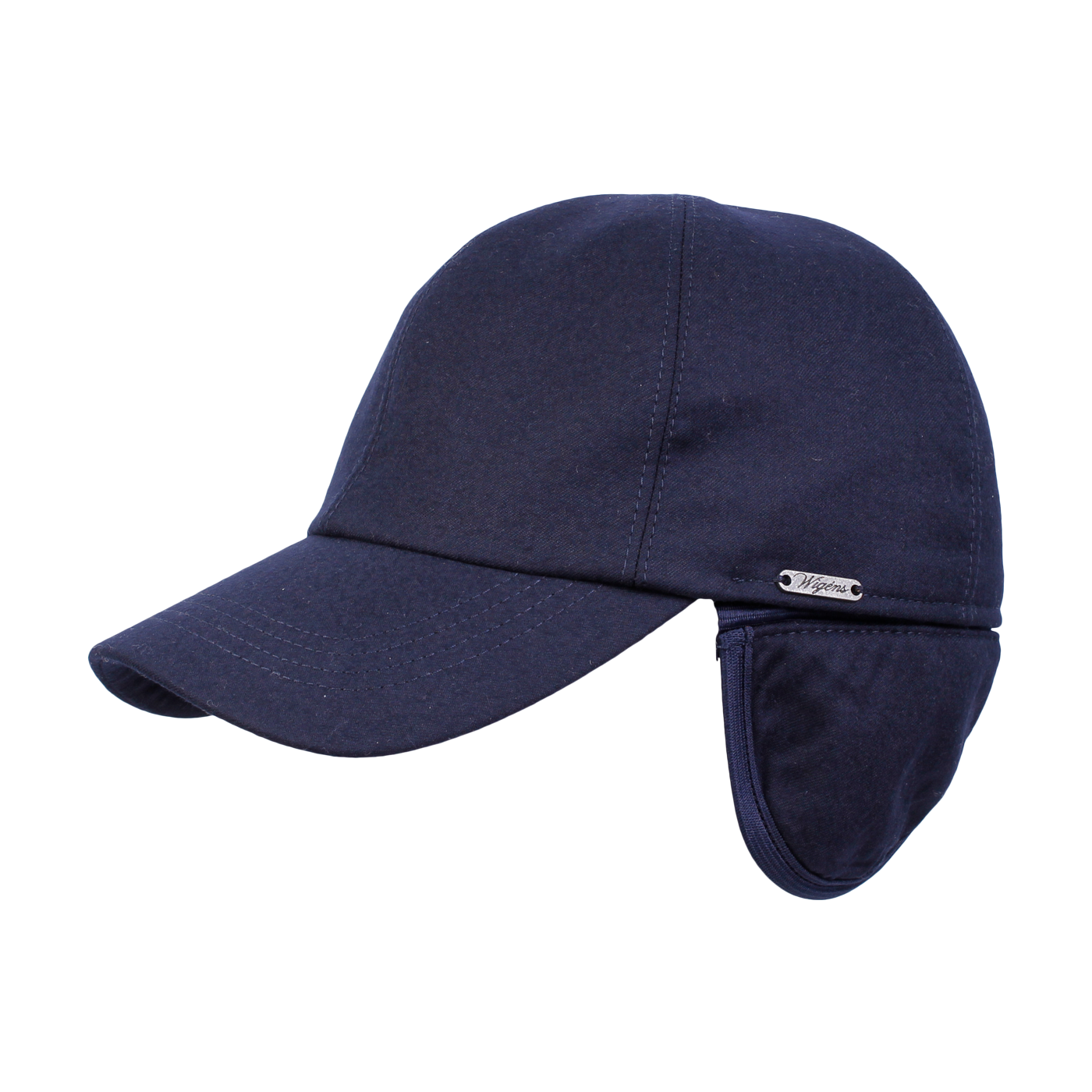 Light Wool Flannel Baseball Classic Cap with Earflaps (Choice of Colors) by Wigens
