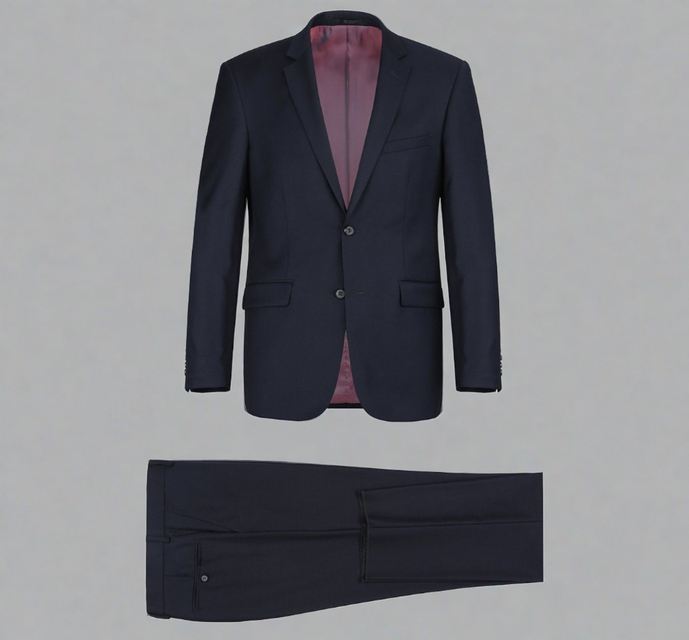 Super 140s Wool 2-Button SLIM FIT Suit in Dark Navy (Short, Regular, and Long Available) by Renoir