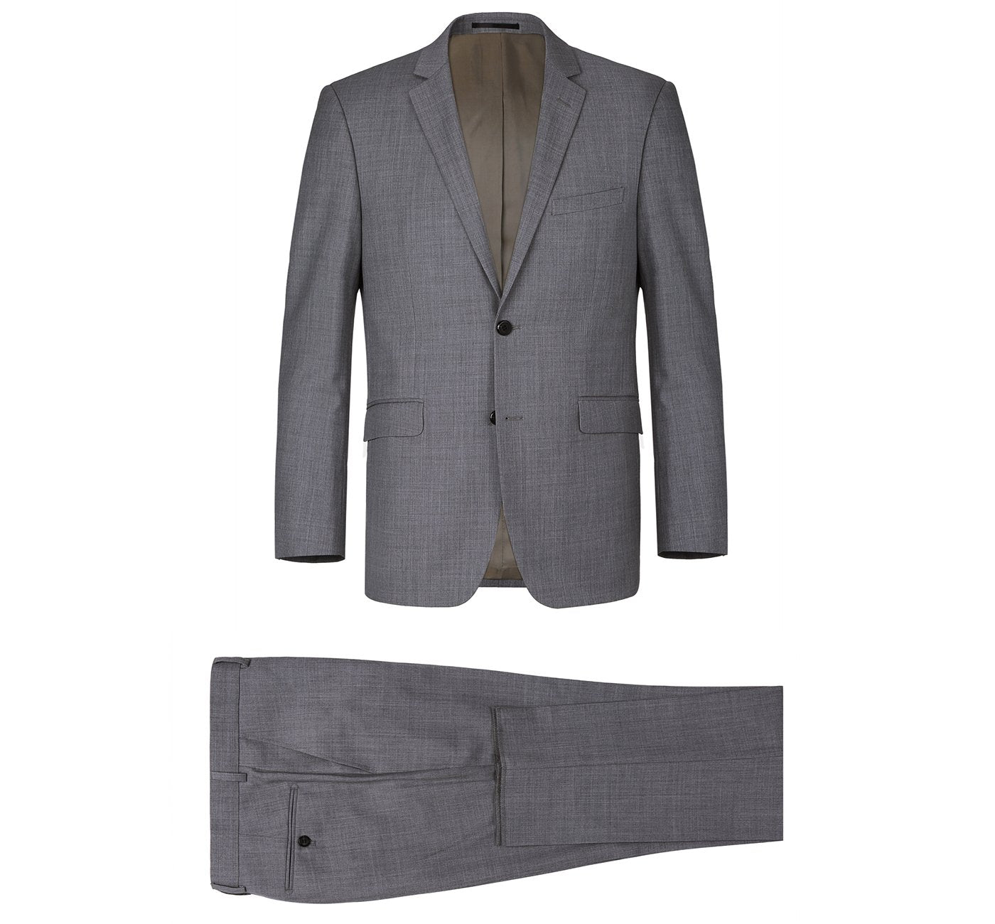 Super 140s Wool 2-Button CLASSIC FIT Suit in Dark Grey (Short, Regular, and Long Available) by Renoir