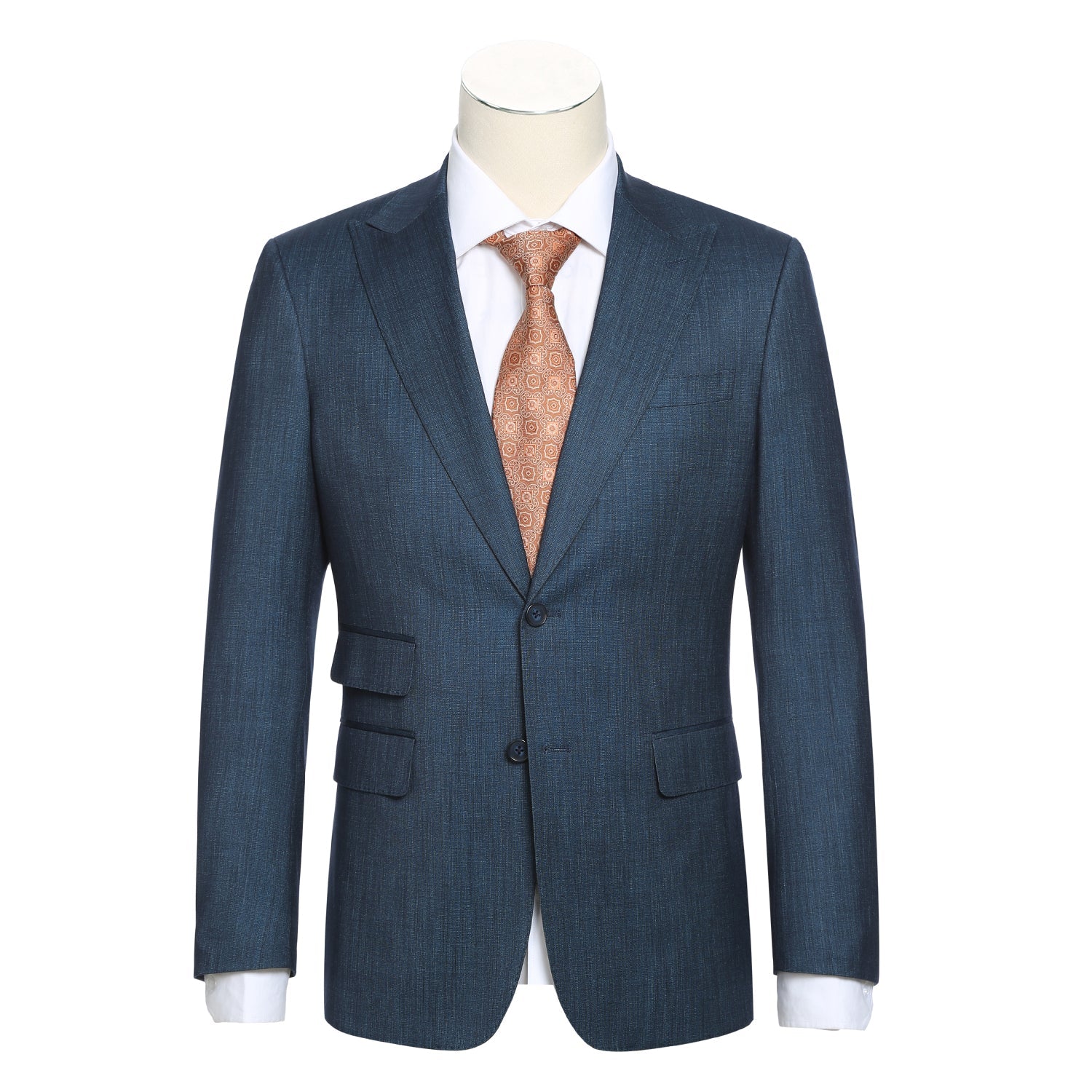 Stretch Performance Double Breasted SLIM FIT Suit in Marine by English Laundry