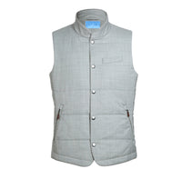 Wool Blend Puffer Vest in Silver Grey by Pelago