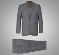 Super 140s Wool 2-Button SLIM FIT Suit in Dark Grey (Short, Regular, and Long Available) by Renoir