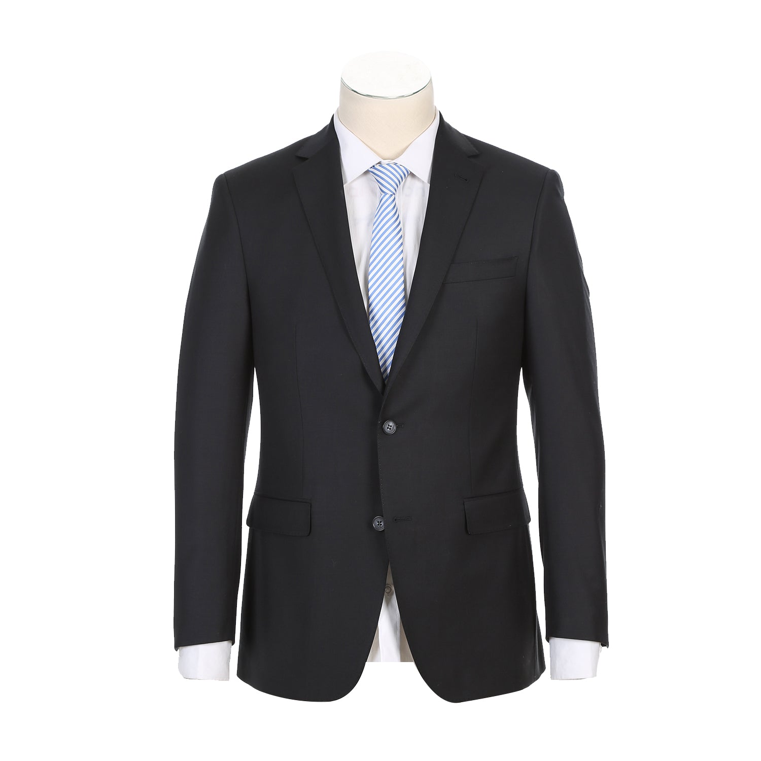 Super 150s Wool 2-Button Half-Canvas MODERN FIT Suit in Black (Short,  Regular, and Long Available) by Rivelino