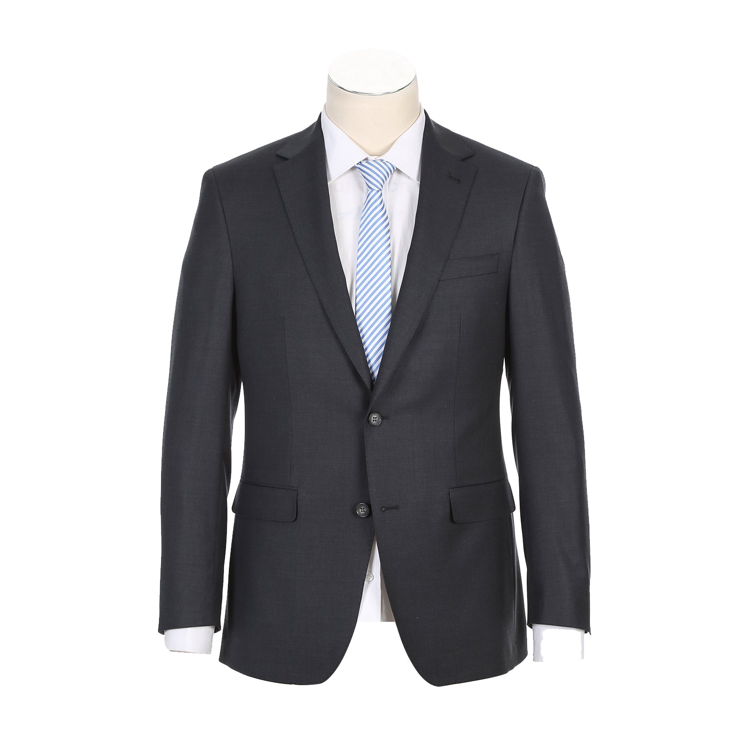 Super 150s Wool 2-Button Half-Canvas CLASSIC FIT Suit in Charcoal (Short, Regular, and Long Available) by Rivelino