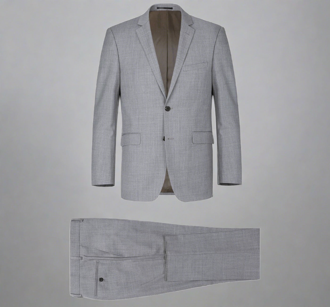 Super 140s Wool 2-Button CLASSIC FIT Suit in Grey (Short, Regular, and Long Available) by Renoir