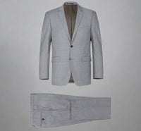 Super 140s Wool 2-Button CLASSIC FIT Suit in Grey (Short, Regular, and Long Available) by Renoir