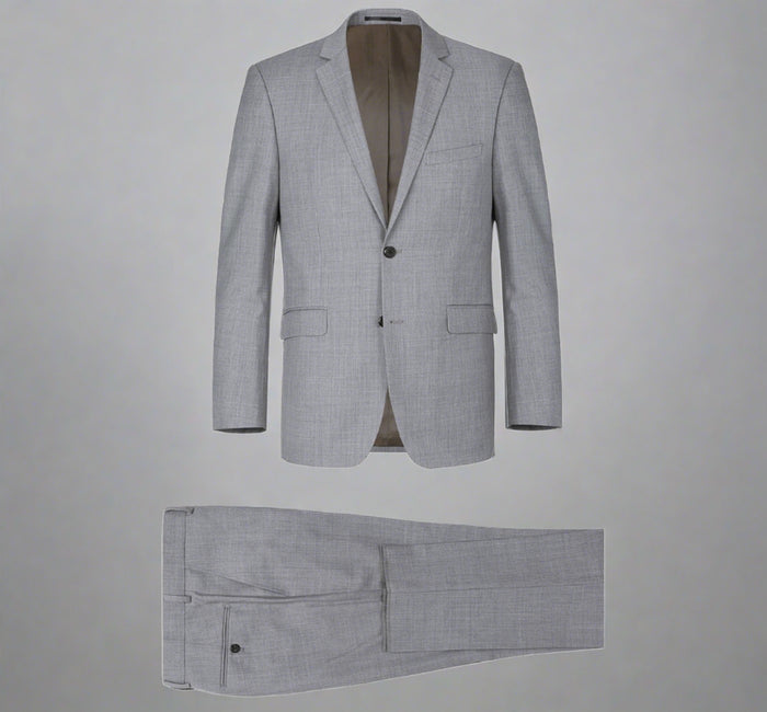 Super 140s Wool 2-Button CLASSIC FIT Suit in Grey (Short, Regular, and Long Available) by Renoir