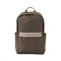 Teddy Zipper Backpack in Brown Brushed Microfiber by Baekgaard