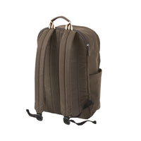 Teddy Zipper Backpack in Brown Brushed Microfiber by Baekgaard