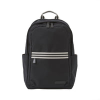 Teddy Zipper Backpack in Black Brushed Microfiber by Baekgaard