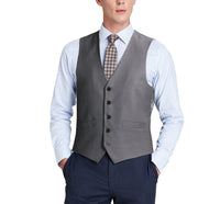 Super 140s Wool Waistcoat in Dark Grey (Regular and Long Available) by Renoir