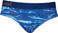 Hip Brief in Blue Liquid by Wood Underwear