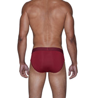 Hip Brief in Burgundy Red by Wood Underwear